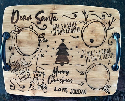 Personalized Santa Cookie Board - Two Options Available