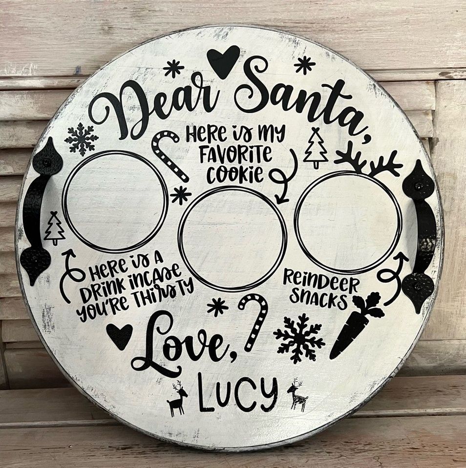 Personalized Santa Cookie Board - Two Options Available