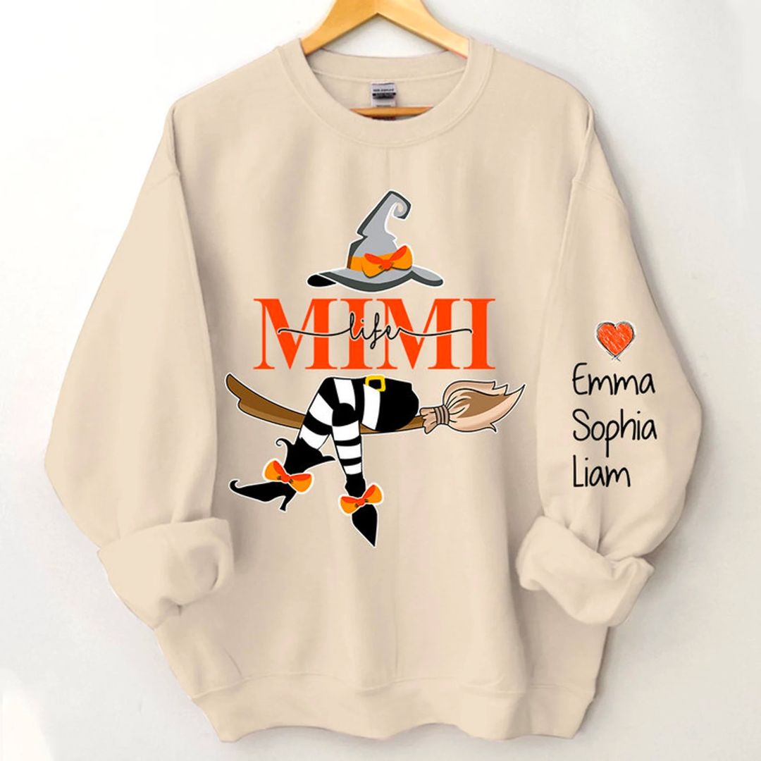 Halloween Witch Crew Neck Sweatshirt