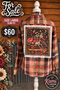 Because I Flocking Sparkle Vintage Flannel - Size Large