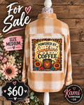 Powered by Sunshine and Coffee vintage flannel, Size Medium