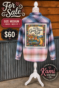 Let the Good Times Roll Upcycled Flannel - Size Medium Unisex