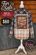 Diamond in a Rhinestone World Upcycled Flannel - Size XL Unisex