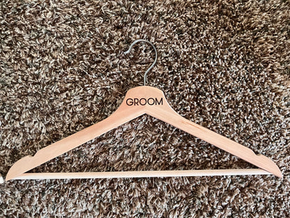 Wood Hangers for Wedding Party