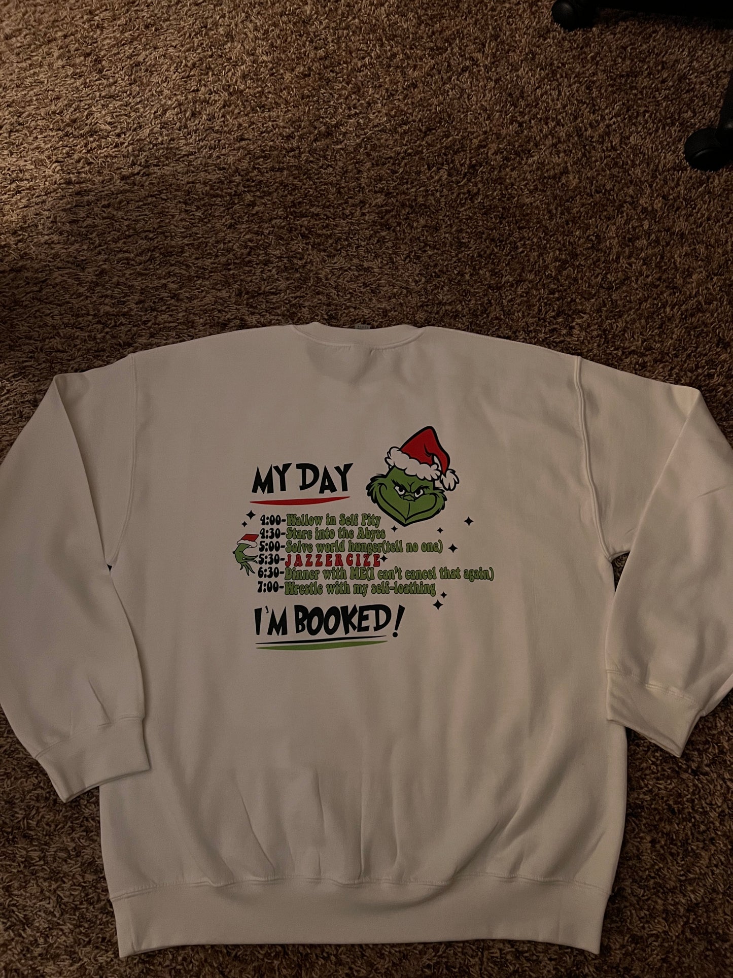 Merry Grinchmas-I'm Booked Crewneck or Hoodie