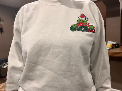 Merry Grinchmas-I'm Booked Crewneck or Hoodie