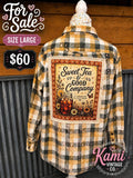 Sweet Tea and Good Company upcycled flannel, size large