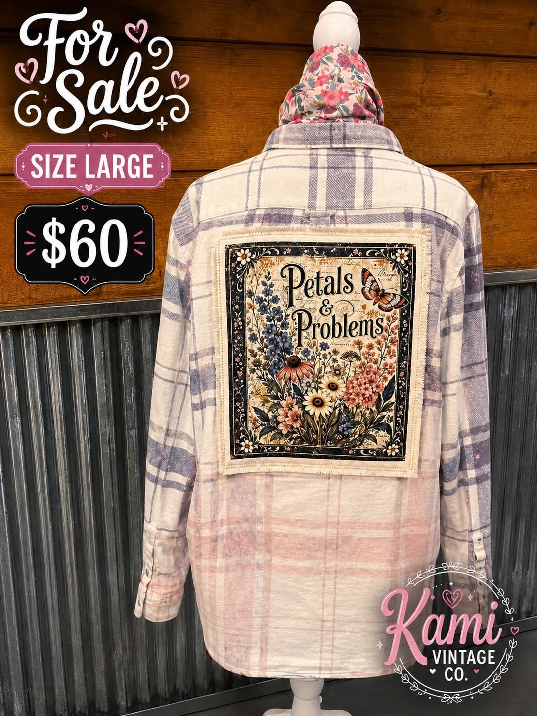 Petals & Problems Upcycled Flannel