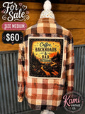 Coffee, Backroads & Bad Decisions Upcycled Flannel