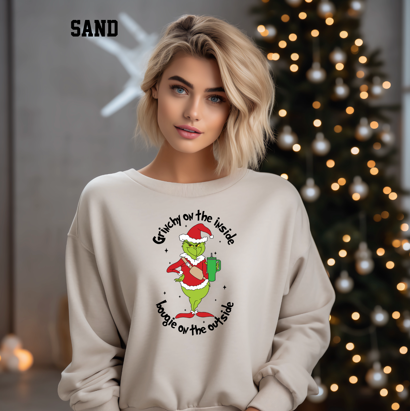 Bougie Grinch Crew Neck Sweatshirt