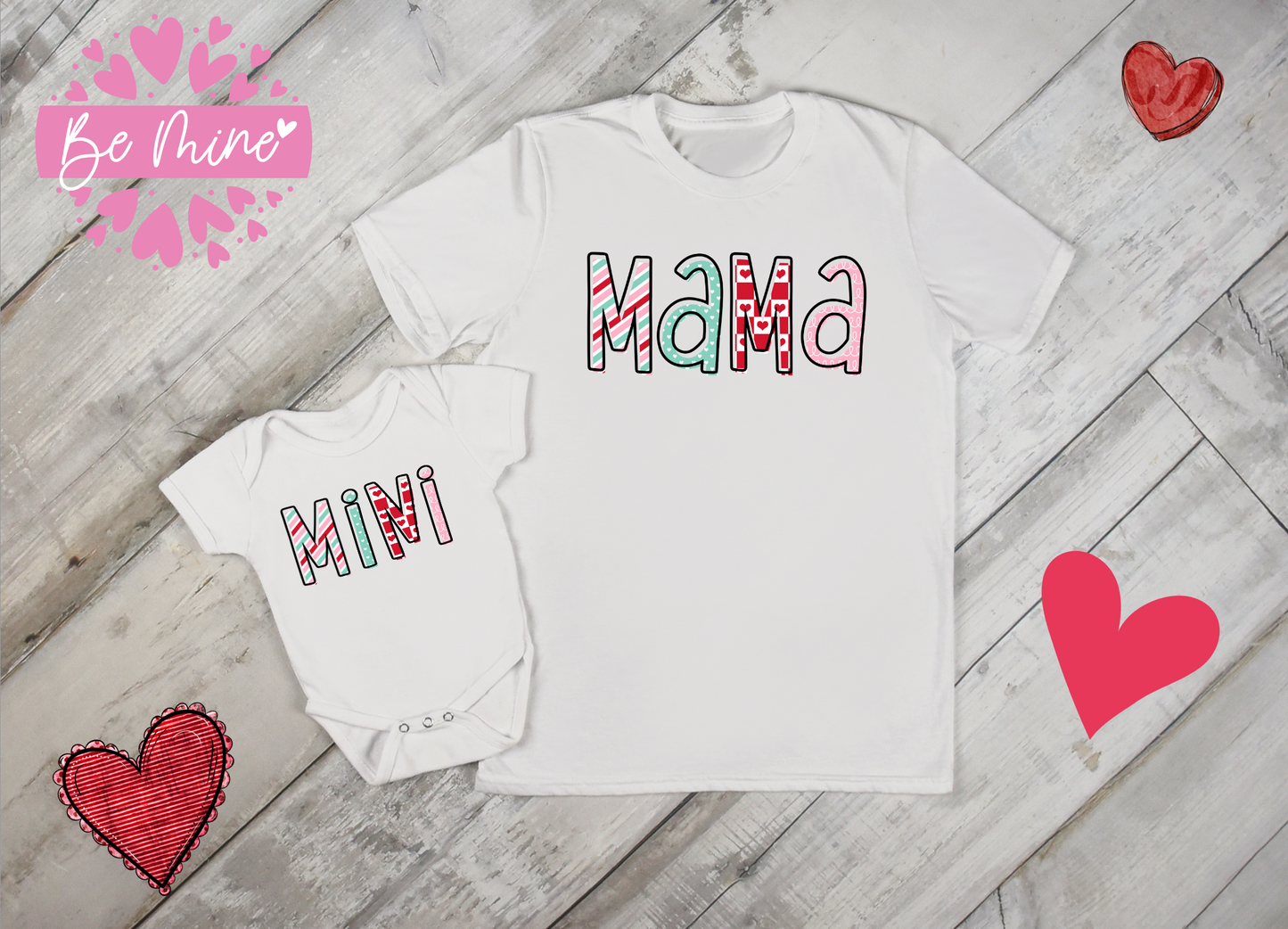 Valentine Name Shirts for Boy or Girl in Crewneck Sweatshirt or T-Shirt