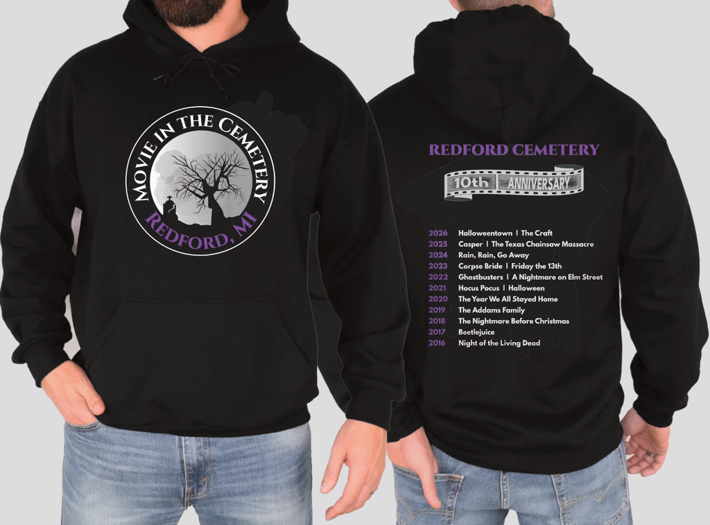 Movie at Redford Cemetery Crewneck Sweatshirt, Hoodie or Long Sleeve T-Shirt