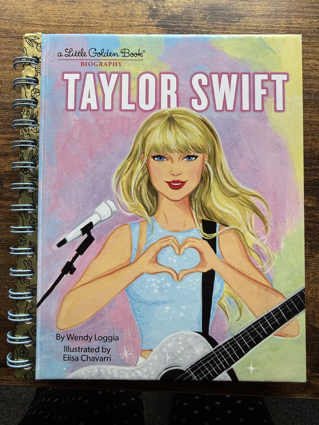 Front cover of pop star inspired 2027 disc-bound Little Golden Book planner